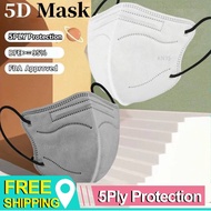 face mask KN95 mask 5D mask 5 layers of protection Disposable Protective mask Topeng Adult mask BFE&gt;95% Washable V 口罩