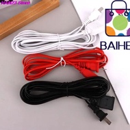 BAIHEE Power Extension Cord, 2/3/5m Copper AC Power Cord,  Two-pin PVC EU Type Adapter