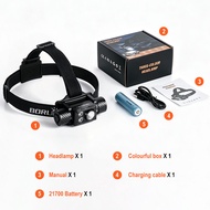 Boruit | BORUiT HP5000 Ultra Bright LED Headlamp 2200LM SST40 21700 Headlight Type-C Rechargeable He