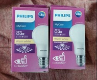 Philips MyCare 8W LED WARM WHITE Interlaced optics light bulb LED 暖白光燈膽