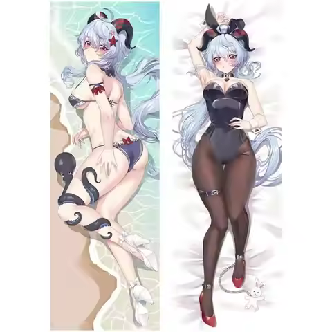 2WAY/WT Hot Anime Game Genshin Impact Ning Guang Ganyu Jean Klee Amber Cosplay Dakimakura Pillowcase
