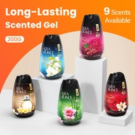 AQUABLANCE 200g Scented Gel Air Fresheners | Natural Essential Oil Solid Fragrance | Car, Room & Toi