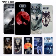 BiNFUL Howl of A Wolf Under The Moon Printed hard clear phone Case cover for LG G6 G5 G4 G3 V10 V20