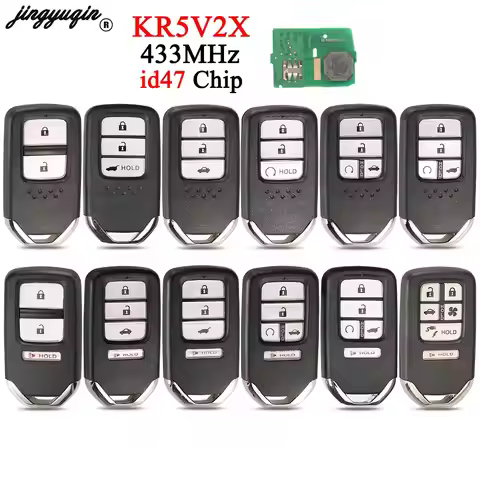 jingyuqin For Honda City Civic Clarity CRV EX-L HR-V Jazz Odyssey Pilot XRV URV Venzel 433MHz id47 p
