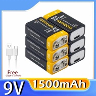 New upgrade 1500mAh micro USB 9 V battery rechargeable 9 volt Li-ion 1vlithium battery for RC helico