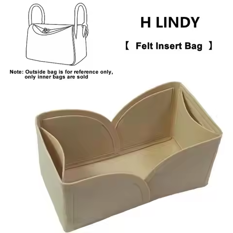For H LINDY 26 30 34 Felt Insert Bag Organizer Makeup Handbag Organizer Travel Inner Portable Cosmet