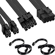 CPU Cable for Corsair, 8 Pin to 8 & 4+4 Pin Male to Male EPS CPU Power Cable, 60cm/23.62in,for Therm