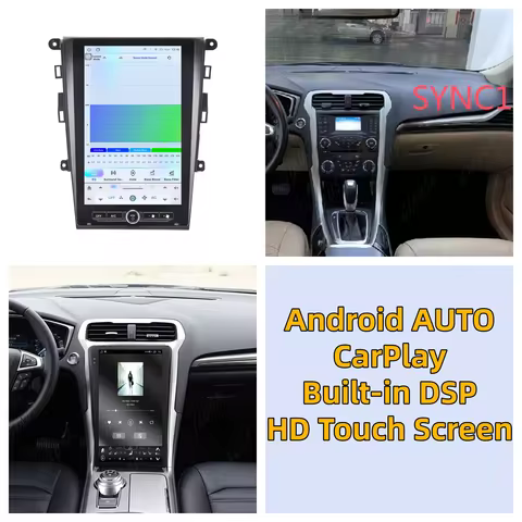 R 13.6 " Car Radio Carplay For Ford Mondeo Fusion MK5 MK6 2013-2021 SYNC1 SYNC2 SYNC3 Android 13 Mul