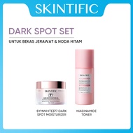 SKINTIFIC 2PCS Niacinamide Brightening Essence Toner & Symwhite 377 Dark Spot moisturizer Boosts Ski