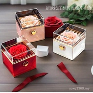 Gift Box Rotating Pop-up Ring Box Necklace Box Automatic Surprise Flip Ring Rose Ring Box Storage Bo
