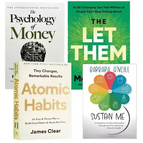 4 Best Books The Let Them Theory/Sustain Me/Money Psychology/Atomic Habits/Self management Enhanceme