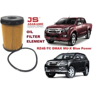 JS Asakashi OE0122 Oil Filter For Isuzu DMax and M-UX RZ4E-TC Engine