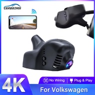 4K 2160P Car Dash Cam For Volkswagen VW Passat B7 Golf 5 Gti Touran Tiguan Tsi Bora Beetle Magotan P