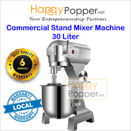 Happypopper Industrial Commercial  Food Dough Stand Mixer Machine B30 30 Liter 30L 30Liter 6kg Heavy