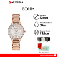 Jam Tangan Wanita Bonia Elegance B10700-2513S Silver Dial Rose Gold Stainless Steel Strap
