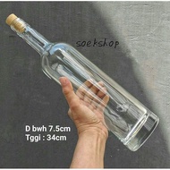 700ml Glass Bottle 500ml Glass Bottle, Glass Bottle with Wooden Cap