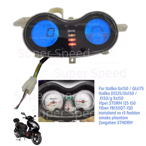 Motorcycle Led Meter Tachometer Speedometer For Yiben YB150QT-15D Motoland vx r5 fashion Italika Gs1