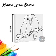 KANVAS LUKIS SKETSA 20 X 20 / CANVAS LUKIS SKETSA - 20 X 20