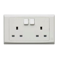 MK - 13A/250V 2 GANG SP SWITCHED SOCKET OUTLET