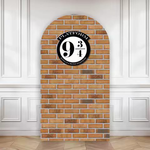 Happy Birthday Party Arch Backdrop Cover Wizard Castle Magic Academy 9 3/4 Platform Children Boys Ba