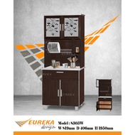 EUREKA 2.5ft Tall Kitchen Cabinet Drawer Tiles Top