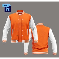 Varsity Jacket Mockup | PSD Varsity Mockup | Baseball Varsity Mockup