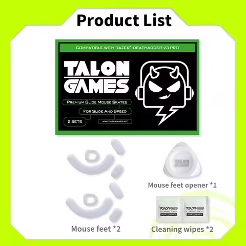 TALONGAMES Custom Curved Edge Mouse Skates Mouse Feet for Razer Viper Ultimate V2 V3 PRO Logitech Gp