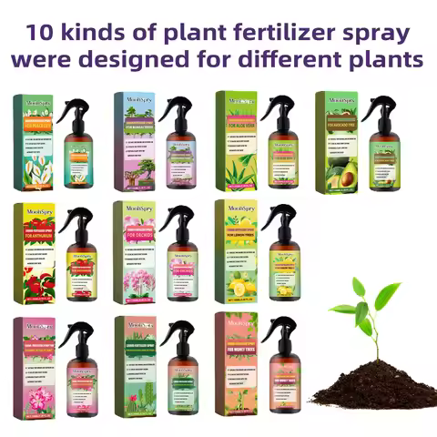 MoonSpy 100ml Fertilizer Spray Series for Flowers Plants & Trees - Plant Growth Nutrition Care Suppl