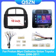 For Proton Myvi Daihatsu Sirion Toyota Passo 2006-2011 10 inch Car Radio Fascias Stereo Dashboard Pa