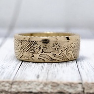 錢幣戒指 法國 50歐元硬幣 1999-2006, 法國錢幣戒指 男款, 法國錢幣戒指