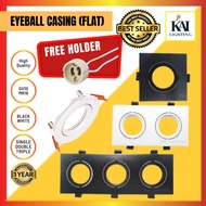LED Eyeball Casing Single, Double, Triple, GU10 Bulb Replaceable Fitting Recessed Spotlight 眼球灯筒