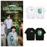 Kpop ONEUS FANCON Seoho Leedo Keonhee Hwanwoong Xion 2026 Welcome to US's ISLAND T-shirt 李抒澔周边明星同款印花