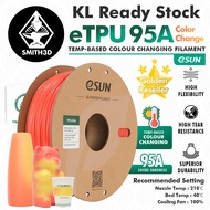 eSun TPU Colour Change Filament 95A Shore Hardness TPU Filament for 3D Printer Elastic Filament Temp