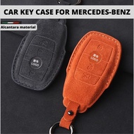 Alcantara Car Key Case for Mercedes Benz Suede Key Cover A-Class C-Class E-Class GLA GLB GLC