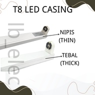 LED T8 Casing 2FT 4FT Kalimantang Single Fitting Light Tube Ceiling Wall Lighting Lampu Panjang Sili