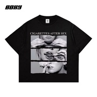 Seisin Boxy T-shirt C1gar3t3s after 53x girll 5m0k1n9 Tshirt music Oversize fit Short Sleeve unisex