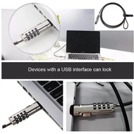 USB Numeric Number PASSWORD LAPTOP PC Security LOCK 1.9m 4 Digit using USB port to lock laptop DESKT