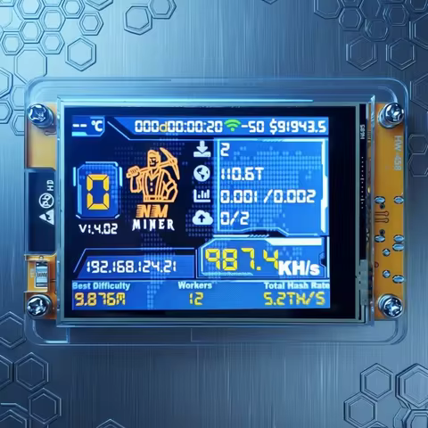 NMMiner NerdMiner CYD Hashrate 980KH/s Lucky Miner ESP32-2432S028 2.8 inch Cheap Yello Display Crypt