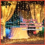 304LED 3M x 3M Warm White Stay Curtain Backdrop Fairy Lights Deepavali Decoration