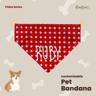 Fluffies.id | Polka Series Bandana (Dog Bandana Cat Bandana/) (Dog Bandana Cat Bandana/)