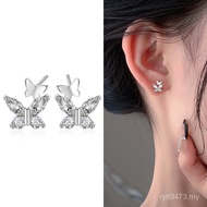 Classy Nails Unique Double Simple Female Stone s999 Earrings Zirconium Hip Earrings e1517 Tremella B