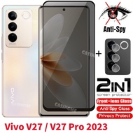 ฟิล์ม V40เพื่อความเป็นส่วนตัวของ Vivo V60 V50 V30 V29 V27Pro 5G 2023ฟิล์มกันรอยป้องกันเต็มพื้นที่ของ