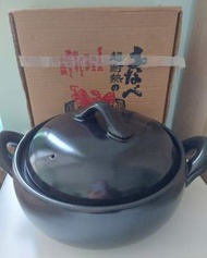 日本製 萬古燒  黑釉米飯鍋 沙鍋(砂鍋)