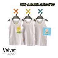 Junior Velvet Singlet Size XS, S, M, L, LB/LL, 2, 3, 4, 5 / sold Per piece / 1 pc