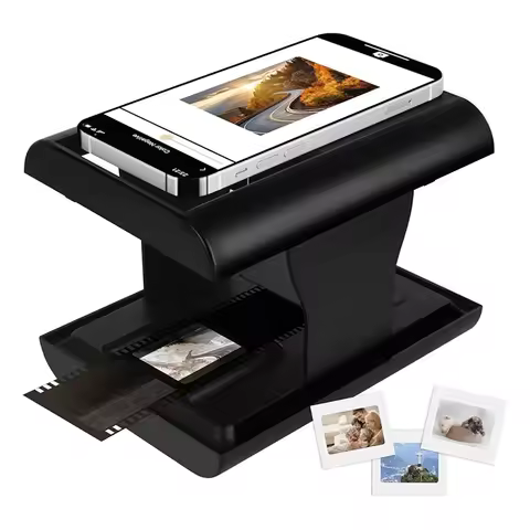 Mobile Film And Slide Scanner, 35Mm Slide And Negative Scanner With LED Backlight For Oldfilm To JPG