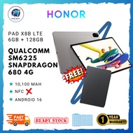 HONOR PAD X8B (LTE) 6GB RAM 128GB ROM Snapdragon 680 4G 10100mAh Tablet - 1 YEAR WARRANTY