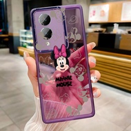 Vivo Y17s Y17 Y15 Y12 Y11 Y19 Y20 Y20s Y20i Y12s Y20sG Cute Minnie Mouse Case Mobile Casing Cartoon Design Anti-Slip Side Candy Clear Color Cover