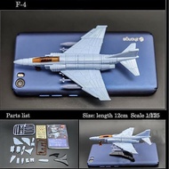 4D Assembled Fighter  Aircraft Model Collection Puzzle Figure Toy F-4 fighter Phantom II