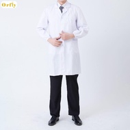 Medical Student White Lab Coat with Elastic Cuffs Skin-friendly Design for Hospital Scientist School