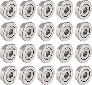 uxcell F681XZZ Flange Ball Bearing 1.5x4x2mm Double Metal Shielded (GCr15) Chrome Steel Bearings 20p